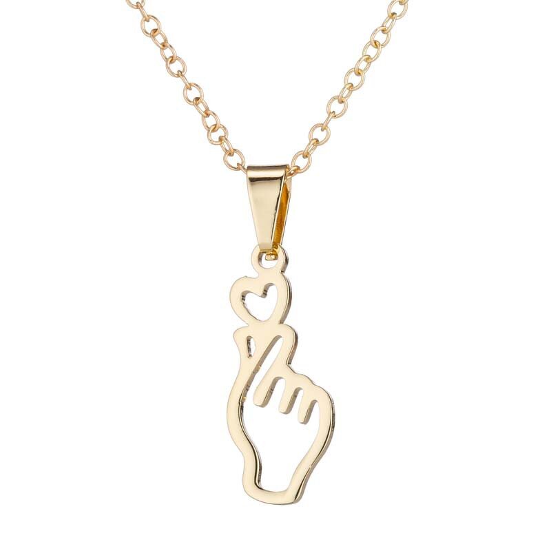 Finger Heart Jewelry Set - Manufacturer with Tarnish Free 18K Gold Plated Stainless Steel for Women