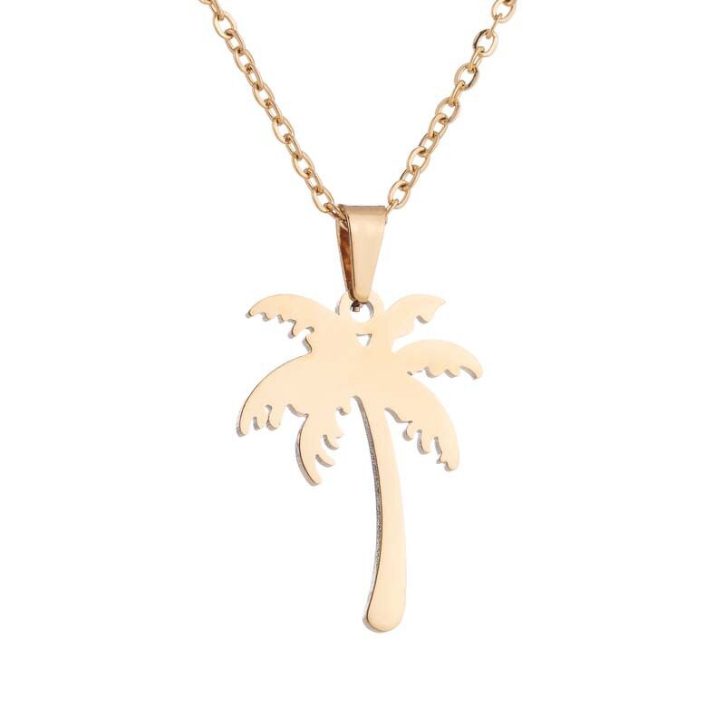 Coconut Palm Tree Jewelry Set - Manufacturer with 18K Gold Silver Plated & Stainless Steel for Women