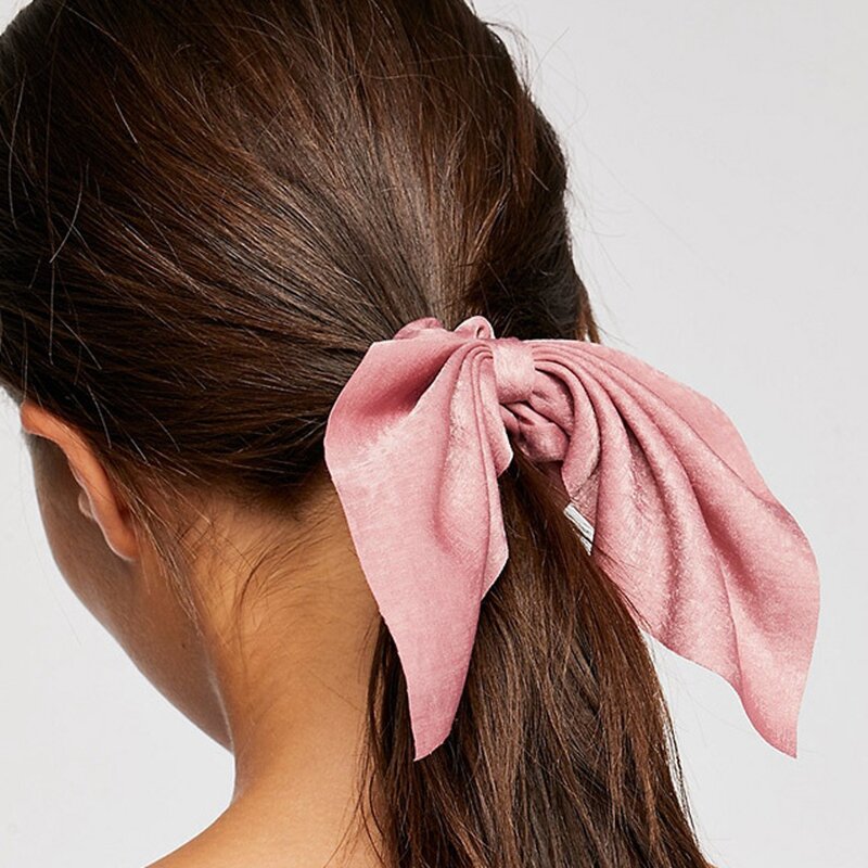 Hair Scrunchies for Women - Manufacturer with Simple Pure Color Elastic Fabric Short Tail Ponytail Holder
