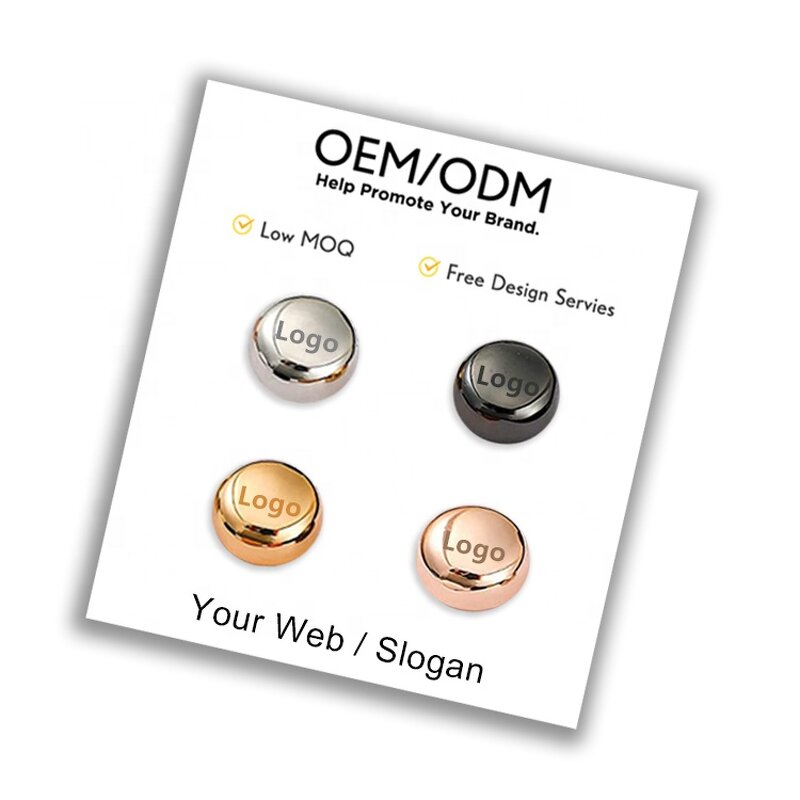 Hijab Scarf Brooches Pins - Manufacturer with Logo Custom Gold Silver Plated Small Round for Women Ladies