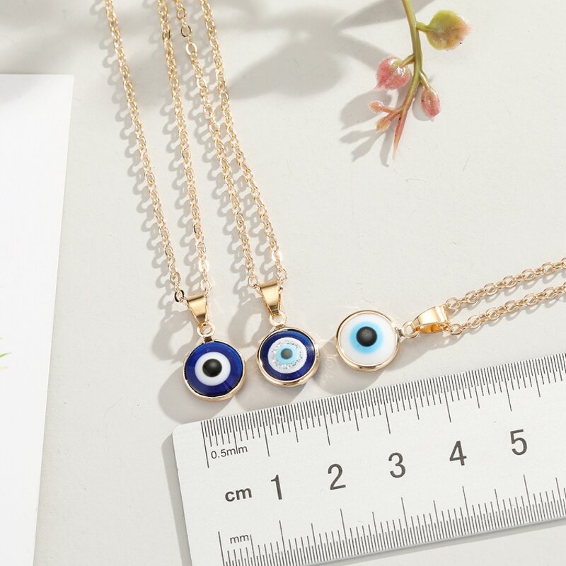 Evil Eye Necklace - Manufacturer with Gold Plated Round Pendant