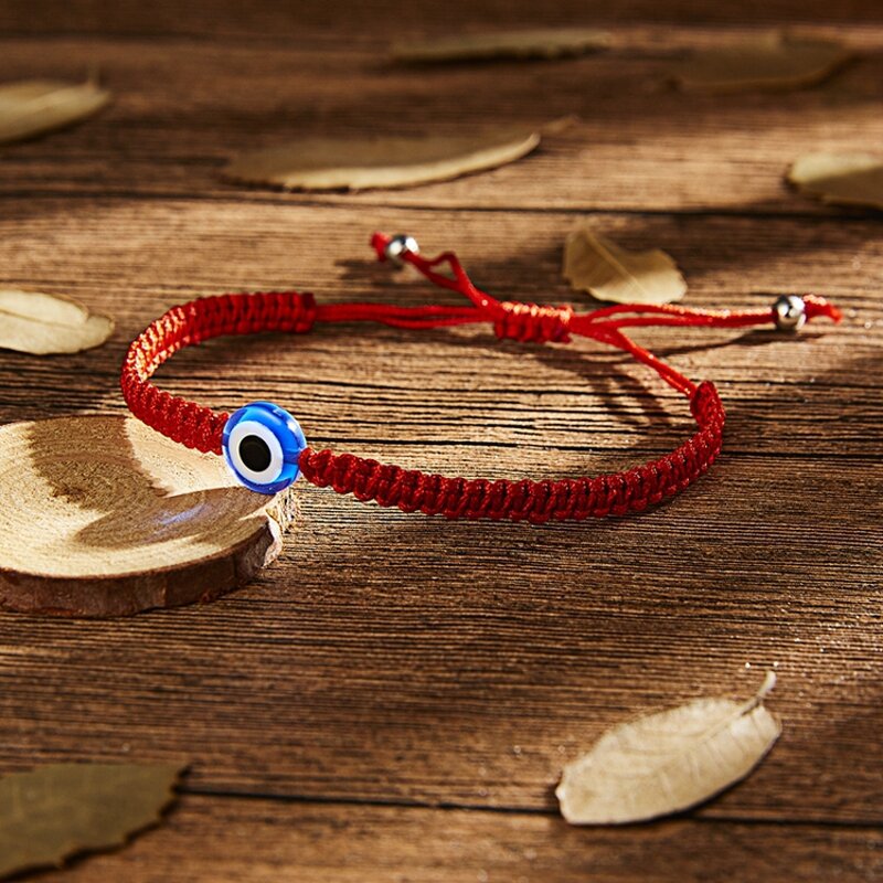 Evil Eye Bracelet - Manufacturer with Handmade Adjustable Braided String Red Silk Cord & Fatima Hamsa Pendant