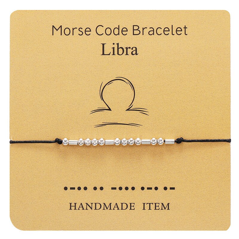 Morse Code Bracelet - Manufacturer with Adjustable Braided Silk String