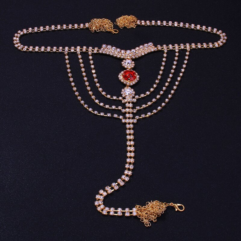 Thong Panties Bikini Chain - Manufacturer with Sparkling Crystal Rhinestone & Women Sexy Bling Body Jewelry