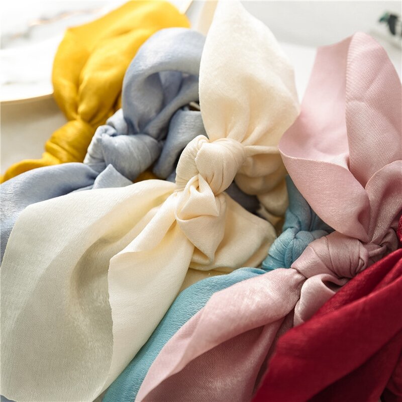 Hair Scrunchies for Women - Manufacturer with Simple Pure Color Elastic Fabric Short Tail Ponytail Holder