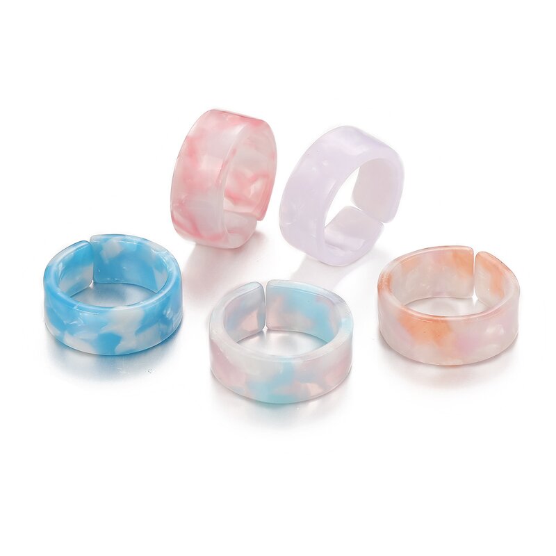 Acetate Resin Acrylic Rings - Manufacturer with INS Korean Style
