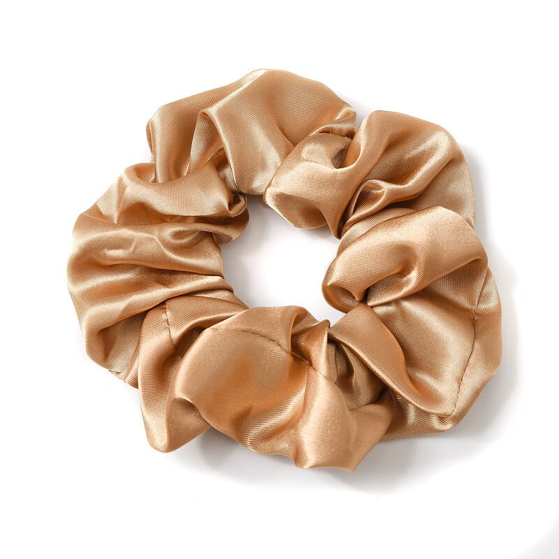 Hair Scrunchies for Women Girls - Manufacturer with Cheap Pure Color Oversized Elastic Silk Satin