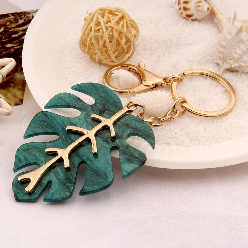 Monstera Leaf Keychain - Manufacturer with Acrylic Pendant for Bags for Woman Girls