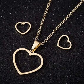 Hollow Out Jewelry Set - Manufacturer with 18K Gold Silver Plated Stainless Steel for Women Ladies