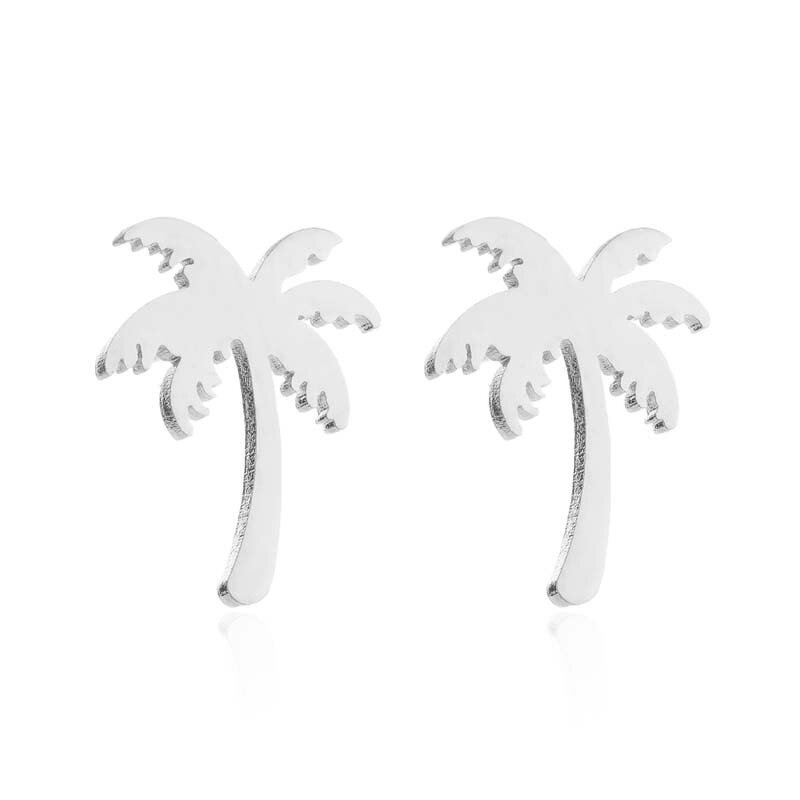 Coconut Palm Tree Jewelry Set - Manufacturer with 18K Gold Silver Plated & Stainless Steel for Women