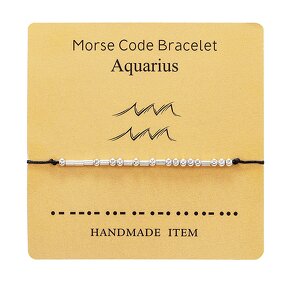 Morse Code Bracelet - Manufacturer with Adjustable Braided Silk String