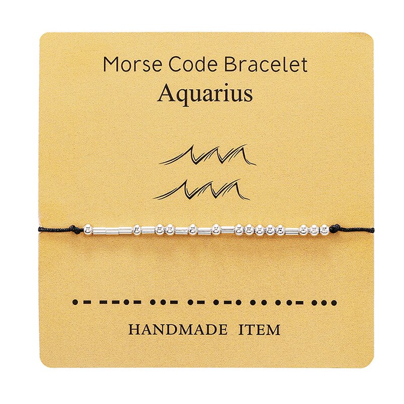 Morse Code Bracelet - Manufacturer with Adjustable Braided Silk String