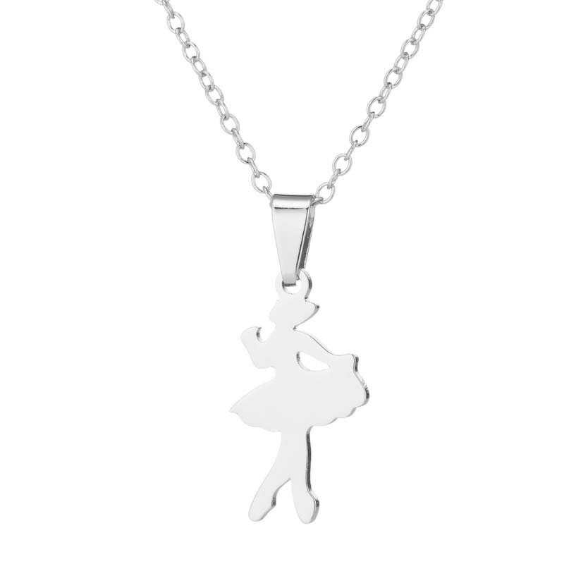 Ballet Dancer Jewelry Set - Manufacturer with 18K Gold Silver Plated Stainless Steel Dancing Girl for Women