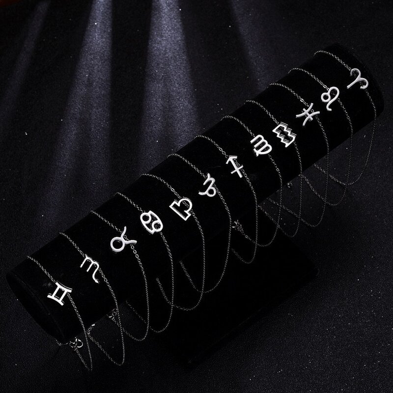 Zodiac Necklace - Manufacturer with Silver Gold Plated Charm Horoscope & 12 Zodiac Signs for Women