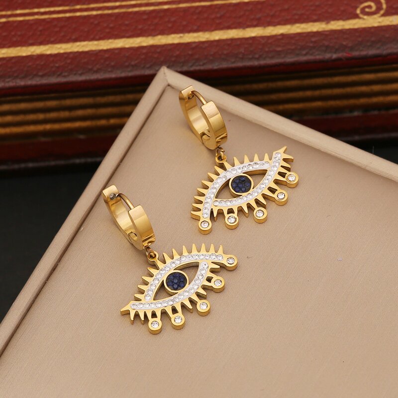 Evil Eye Jewelry Set for Women - Manufacturer with Fashion Non Tarnish 18K Gold Plated Stainless Steel Shell