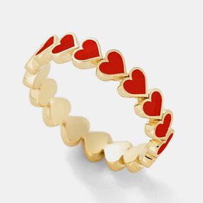 Heart Shaped Rings for Women - Manufacturer with Elegant Pink Red Blue Enamel