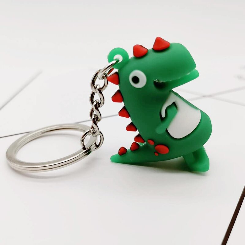 PVC Dinosaur Keychains - Manufacturer with Cute Little Girls School Bags Accessories & Colorful