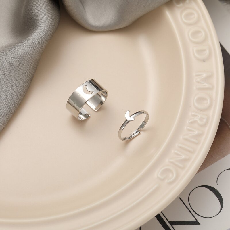 Opening Rings for Women Ladies - Manufacturer with 2pcs/pair Gold Silver Plated Hollow Out Butterfly Heart Star