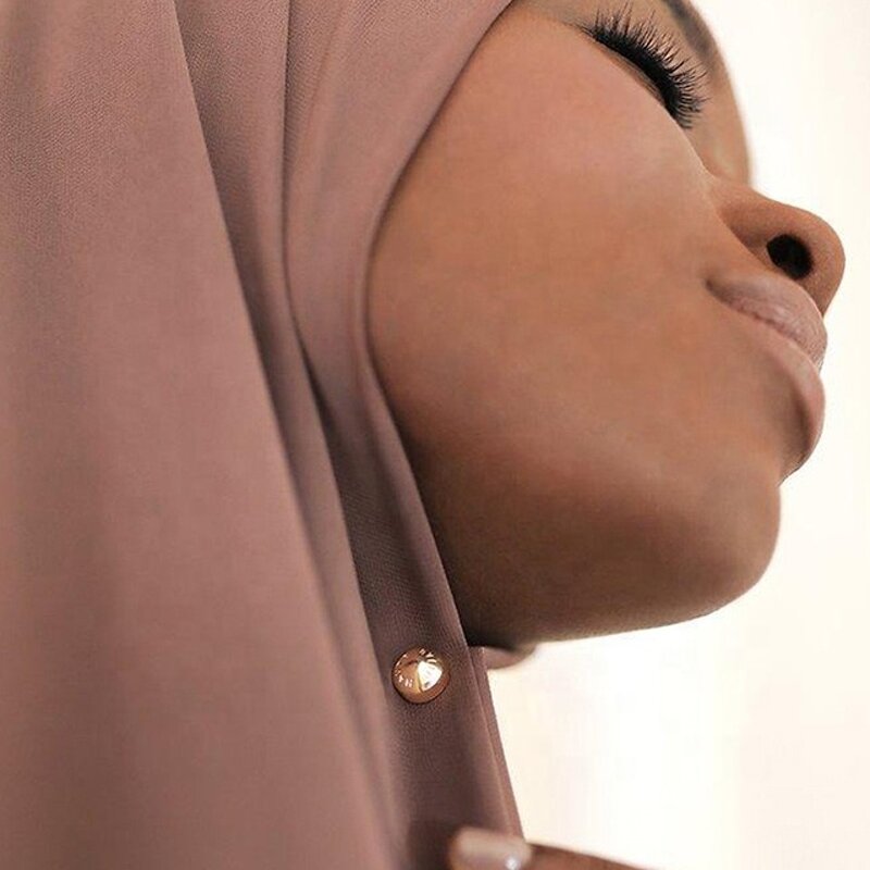 Hijab Scarf Brooches Pins - Manufacturer with Logo Custom Gold Silver Plated Small Round for Women Ladies