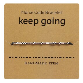 Morse Code Bracelet - Manufacturer with Gold Silver Plated Brass Beads & I Love You Family Blessed Friend for Women