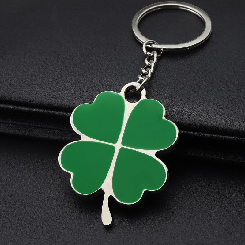 Four Leaf Clover Keychain - Manufacturer with Green Enamel Lucky Charm for Bags for Women Girls