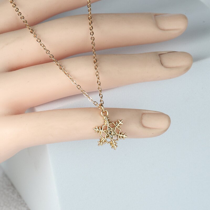 Christmas Necklace for Women - Manufacturer with Gold Plated Snowflake Tree Stocking Reindeer Pendant