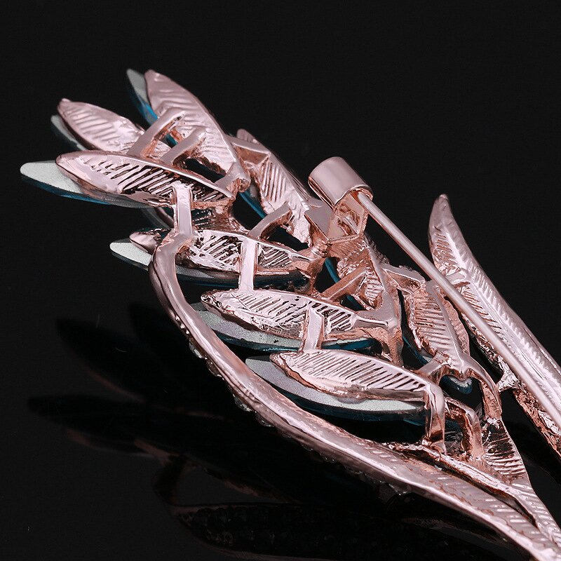 Wheat Brooch Pins for Women - Manufacturer with Fashion Colorful Rhinestone Crystal Big for Clothing Accessories