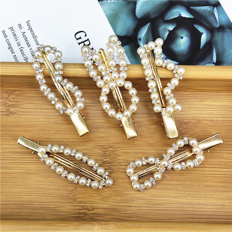 Hair Clip for Women - Manufacturer with Geometric Rabbit Heart Crown Waterdrop Shape & Pearl