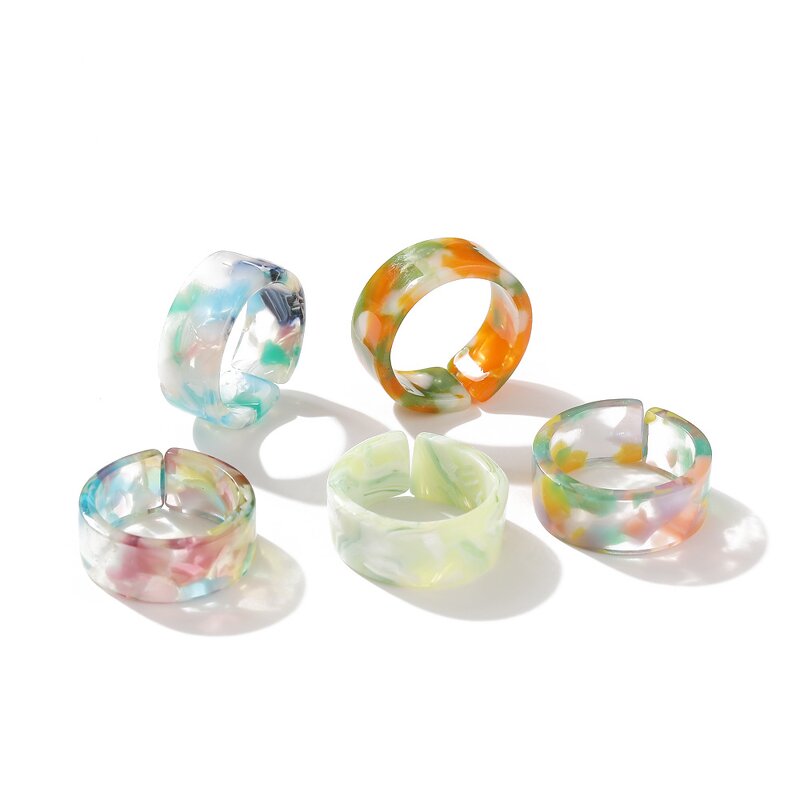 Acetate Resin Acrylic Rings - Manufacturer with INS Korean Style
