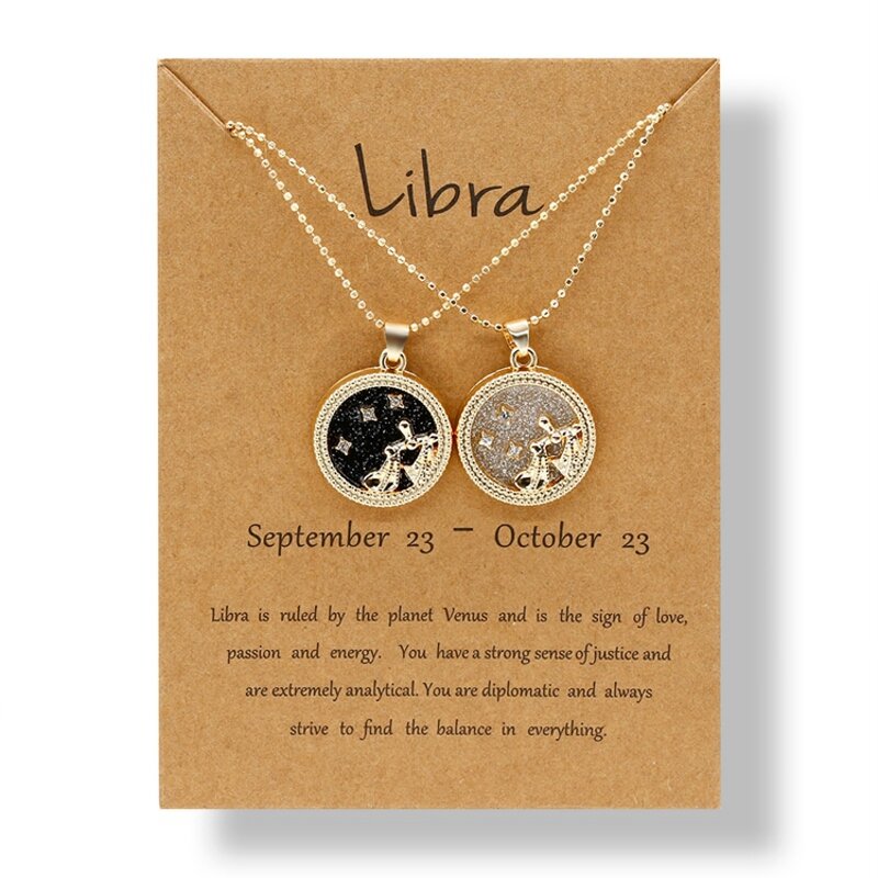 Zodiac Sign Necklace - Manufacturer with Gold Plated Coin Shape