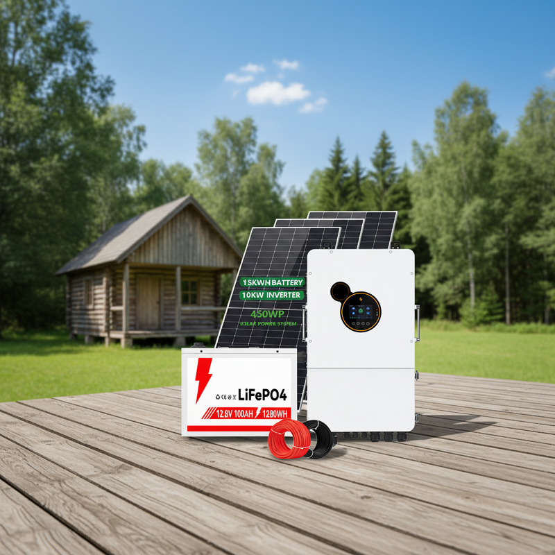 Hybrid Solar System Manufacturer - 5-10KW Residential with LiFePO4 Battery MPPT PWM CAN