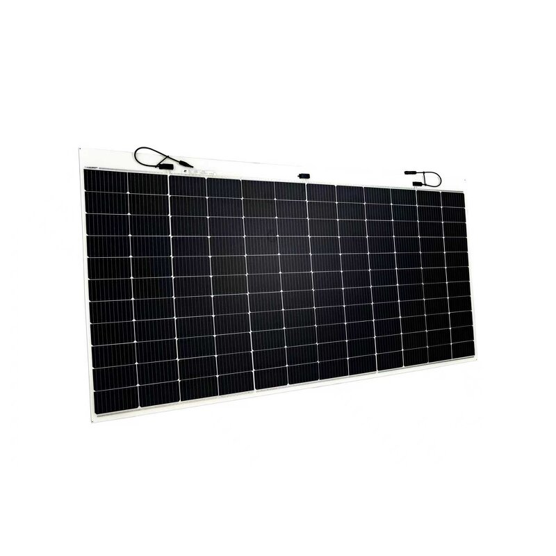 Solar Panel Manufacturer - Lusen Customized for HJT Silicon 550W 16.49%-17.52% Efficiency Pure Black Glass Front Cover