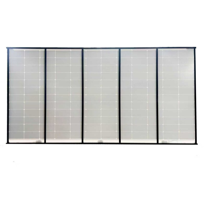 Solar Panel Manufacturer - Lusen Customized HJT 700W/460W/800W 16.49%-17.52% Efficiency Pure Black Glass Front Cover