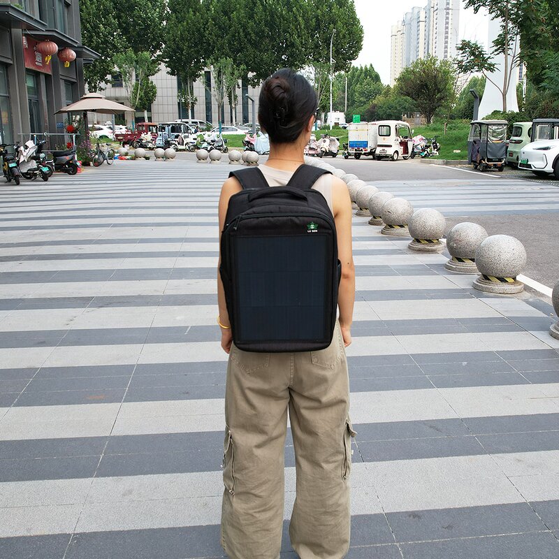 Solar Backpack Manufacturer - Lusen LS-15W Dual Output 15W 5V Waterproof 100% Nylon USB/Type-C