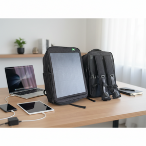 Solar Backpack Manufacturer - Lusen LS-15W Dual Output 15W 5V Waterproof 100% Nylon USB/Type-C