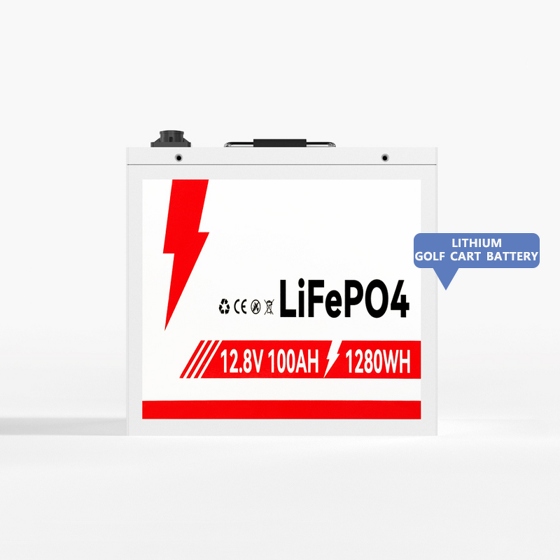 LiFePO4 Battery Pack Manufacturer - Lusen Built-in Bluetooth 12.8V 100/120/135/200Ah for Golf Cart RV Campers Off-Road