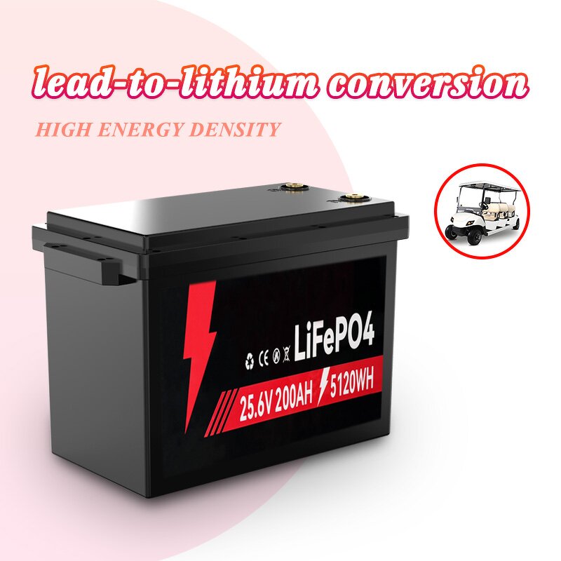 LiFePO4 Battery Pack Manufacturer - Lusen 6000 Cycles 12v 100/120/135/200Ah for Golf Cart RV Campers Built-in Bluetooth