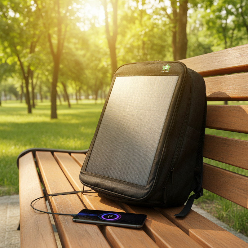 Solar Backpack Manufacturer - Dual Output 15W 5V Waterproof 100% Nylon Large Capacity Outdoor