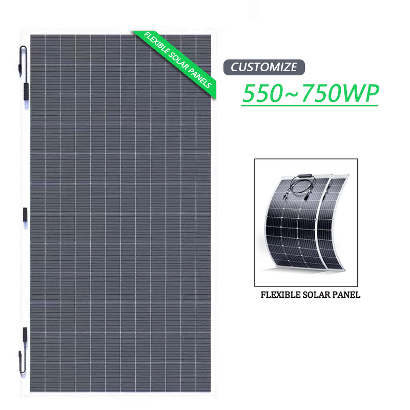 Solar Panel Manufacturer - Lusen HJT Monocrystalline Silicon Half Cut Bifacial 550W 16.49%-17.52% Efficiency Pure Black Glass