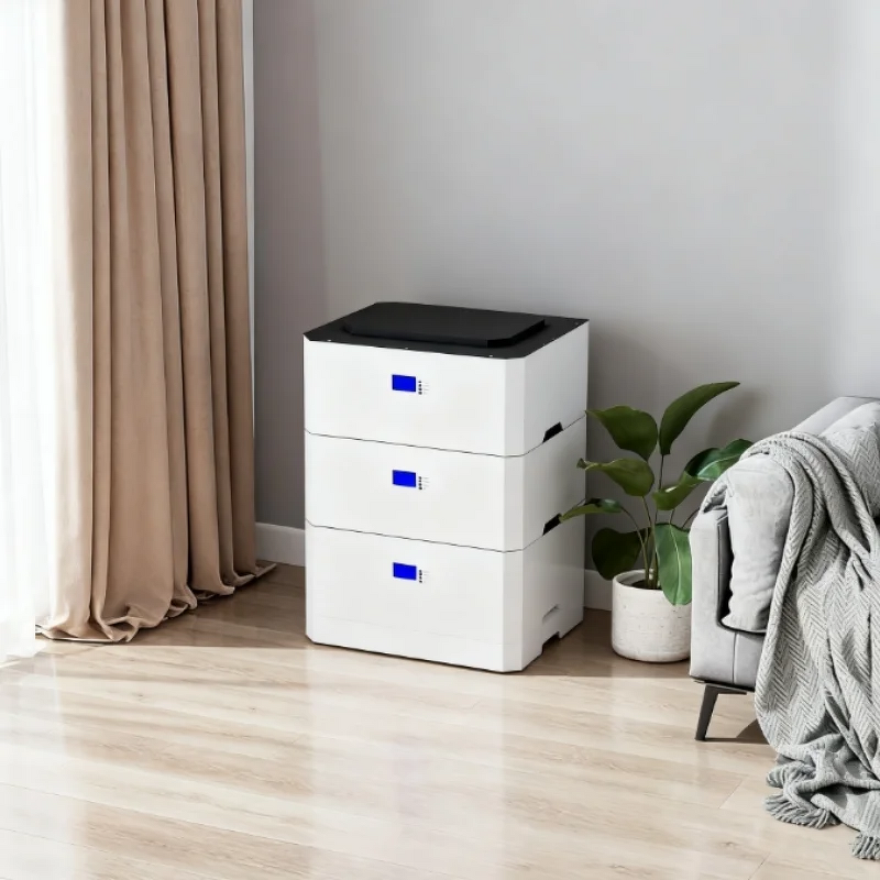 LiFePO4 Battery Manufacturer - 5kWh 10kWh 15kWh Stackable 48V 6000~10000 Cycles Built-in BMS Hybrid Grid Solar Home Storage