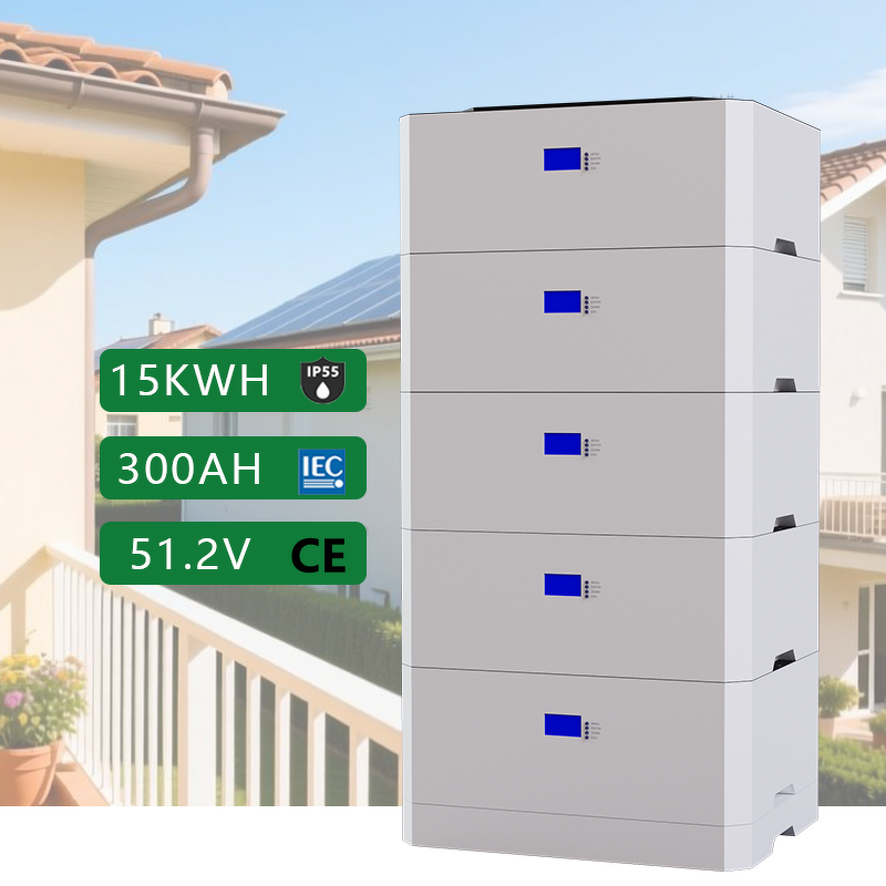 LiFePO4 Battery Manufacturer - 5kWh 10kWh 15kWh Stackable 48V 6000~10000 Cycles Built-in BMS Hybrid Grid Solar Home Storage
