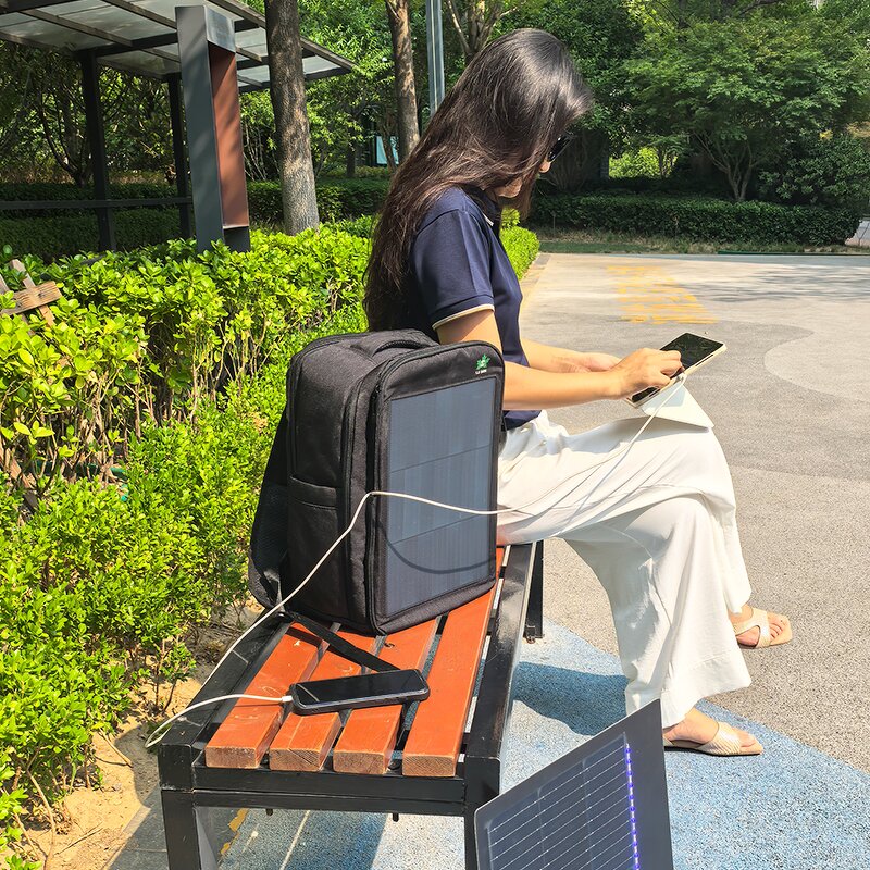 Solar Panel Backpack Manufacturer - 14W Mono PERC 20 Liter Large USB/Type-C Dual Output Capacity