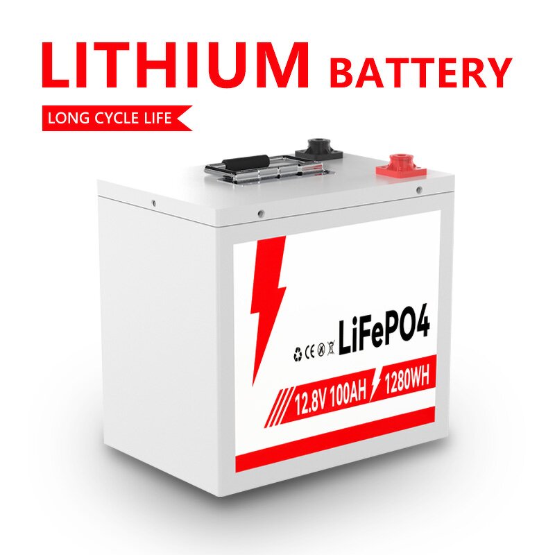 LiFePO4 Battery Pack Manufacturer - Lusen 6000 Cycles 12v 100/120/135/200Ah for Golf Cart RV Campers Built-in Bluetooth