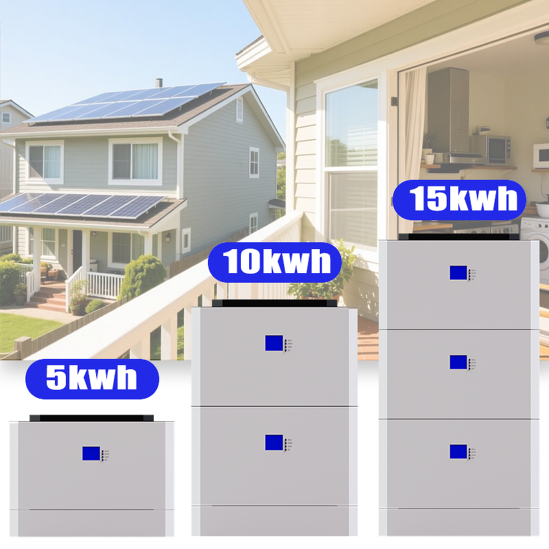 Lithium Iron Phosphate Battery Manufacturer - 15KWh Stackable Rechargeable 51.2V 300Ah Home Solar Storage Backup IP65 Protection