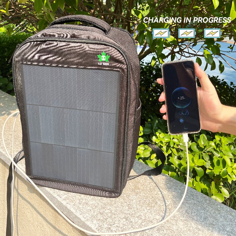 Solar Panel Backpack Manufacturer - 14W Mono PERC with 20L USB/Type-C Dual Capacity for Hiking Travel
