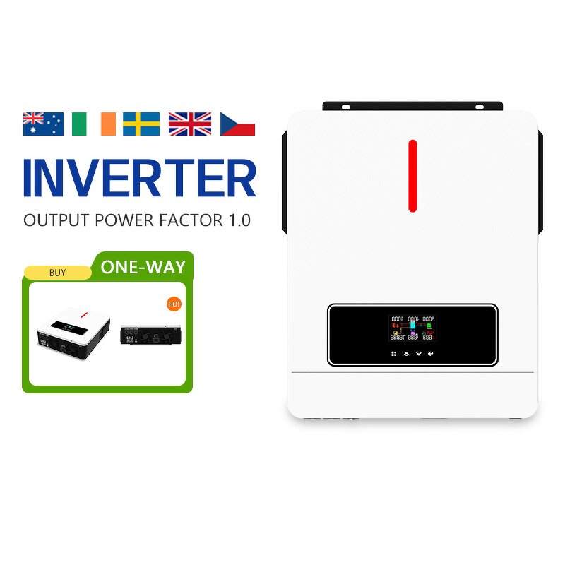 Solar String Inverter Manufacturer - Single 4-8kW 220-230V 50Hz MPPT Pure Sine Wave LCD Display IP65 Hybrid Grid WiFi