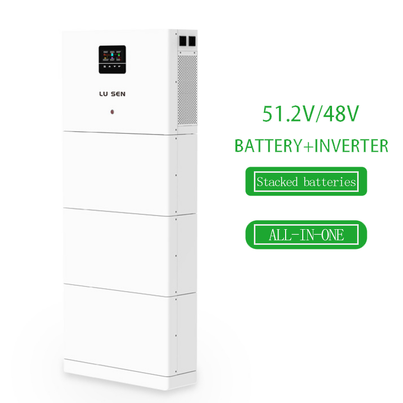 Lithium Ion Battery Manufacturer - Lusen Split Stackable 15KWh 51.2V 200Ah BMS CAN IP65 Hybrid & off Grid 5-10kW Home Use