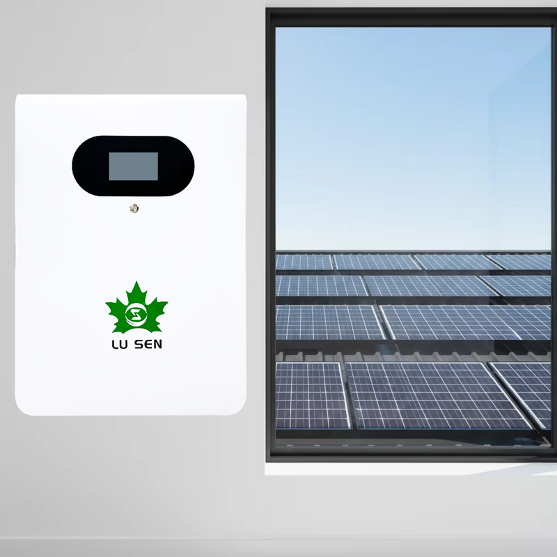 Wall-Mounted Battery Manufacturer - Lusen 51.2V Lithium Iron Phosphate Hybrid/Off-Grid Smart BMS CAN IP65 5-10kW 100Ah-300Ah