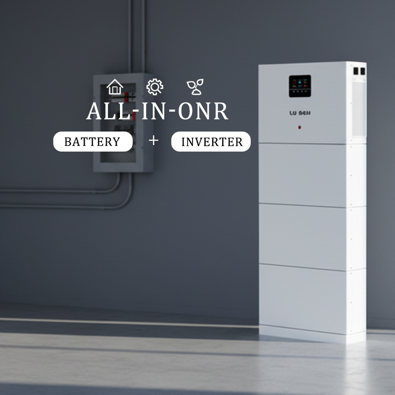 Lithium Battery Solar Storage System Manufacturer - Lusen Split Stackable 5-10kW AC IP65 Waterproof Hybrid Grid CAN