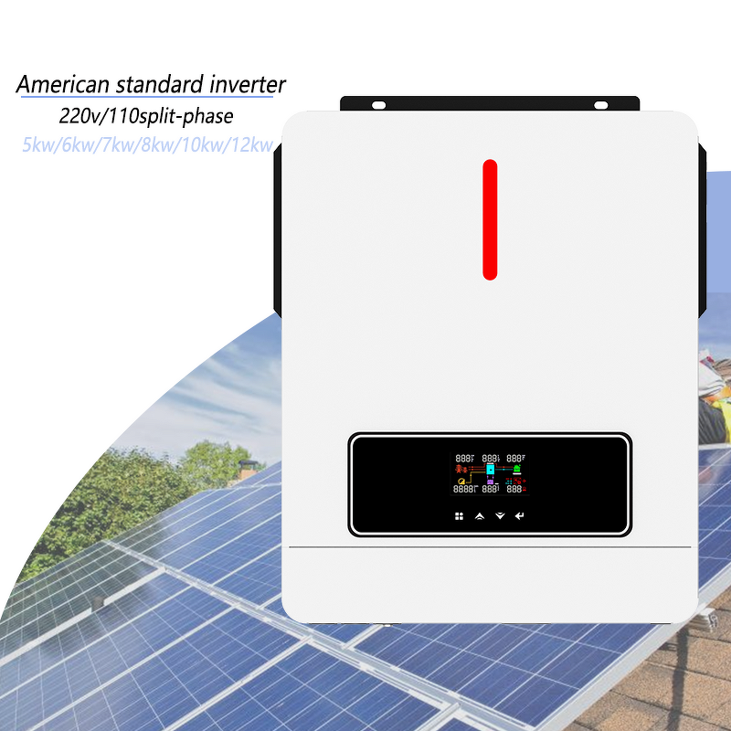 Solar String Inverter Manufacturer - Single 4-8kW 220-230V 50Hz MPPT Pure Sine Wave LCD Display IP65 Hybrid Grid WiFi